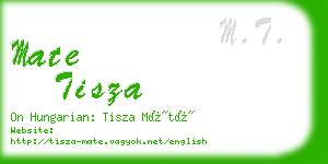 mate tisza business card